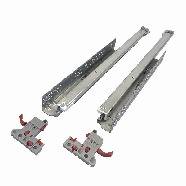 Комплект направляющих 500мм, крепление нижнее, выдвижение полное, откр. от нажатия, синхр., нагрузка 35 кг, фиксаторы 2D